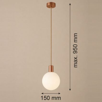 Argon 9006 - Lustre de exterior suspenso em cabo ORE 1xG9/6W/230V IP44 acabamento em cobre