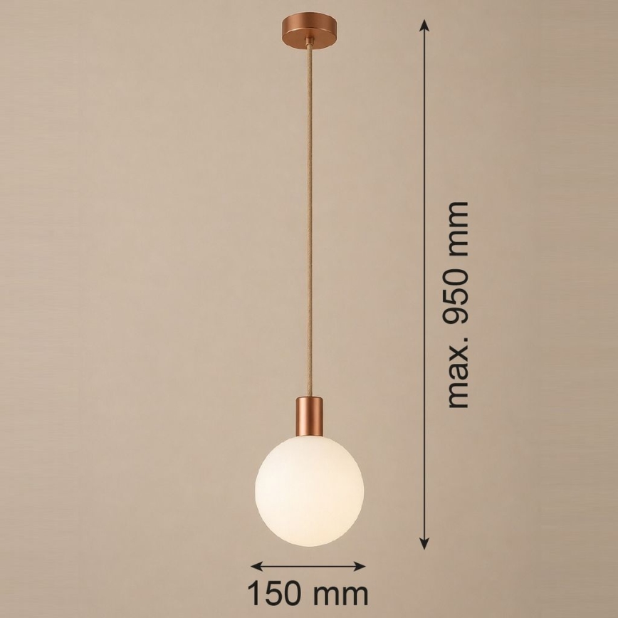 Argon 9006 - Lustre de exterior suspenso em cabo ORE 1xG9/6W/230V IP44 acabamento em cobre