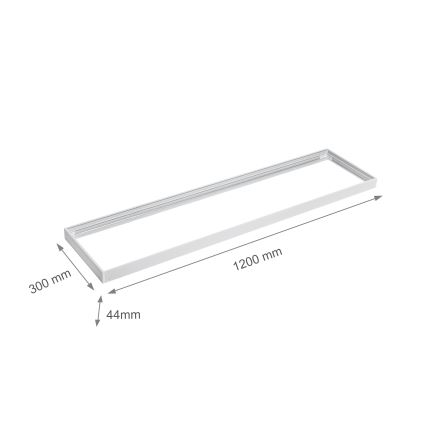 Armação metálica para a instalação de painéis LED 1200x300 mm branco