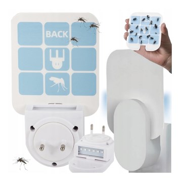 Armadilha luminosa LED para mosquitos com placas substituíveis UV/230V