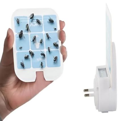 Armadilha luminosa LED para mosquitos com placas substituíveis UV/230V