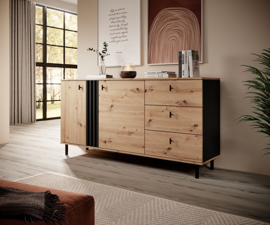 Armário BADIA carvalho/antracite