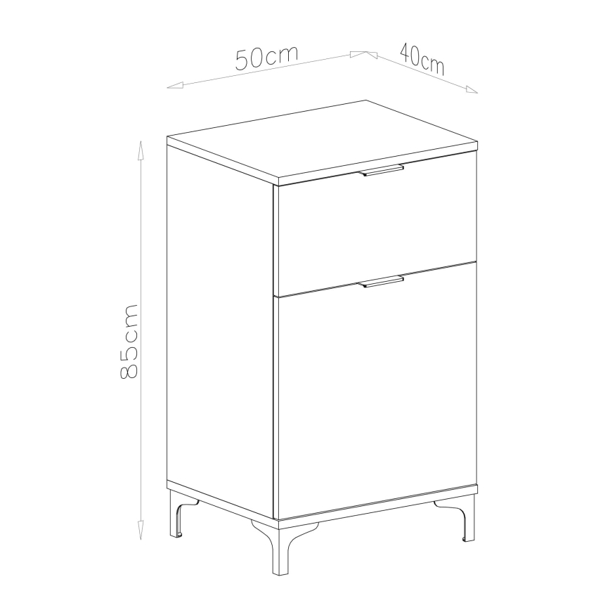Armário com gaveta LORA carvalho artisan