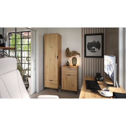Armário com gaveta LORA carvalho artisan