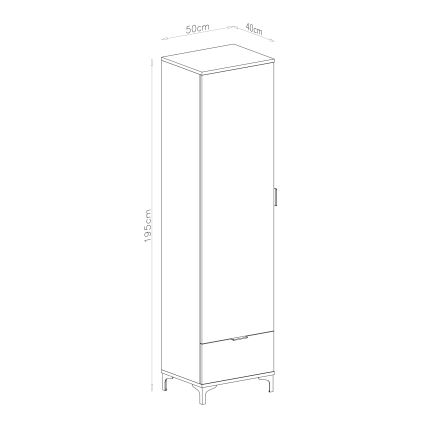 Armário com gaveta LORA carvalho artisan