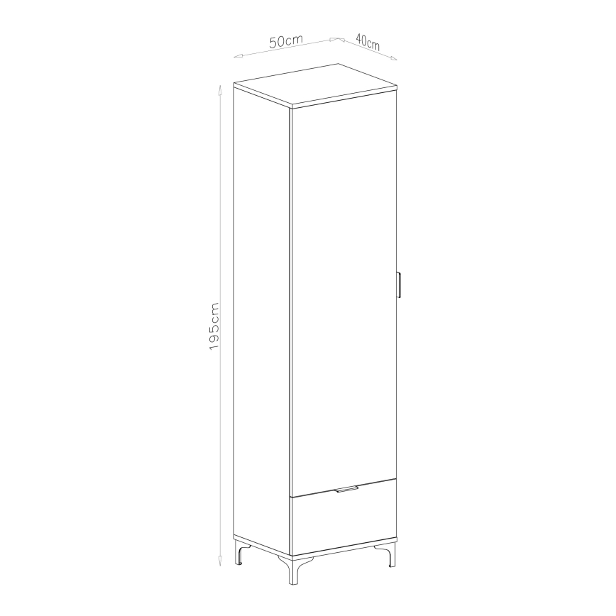 Armário com gaveta LORA carvalho artisan