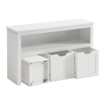 Armário com prateleiras SORELL branco