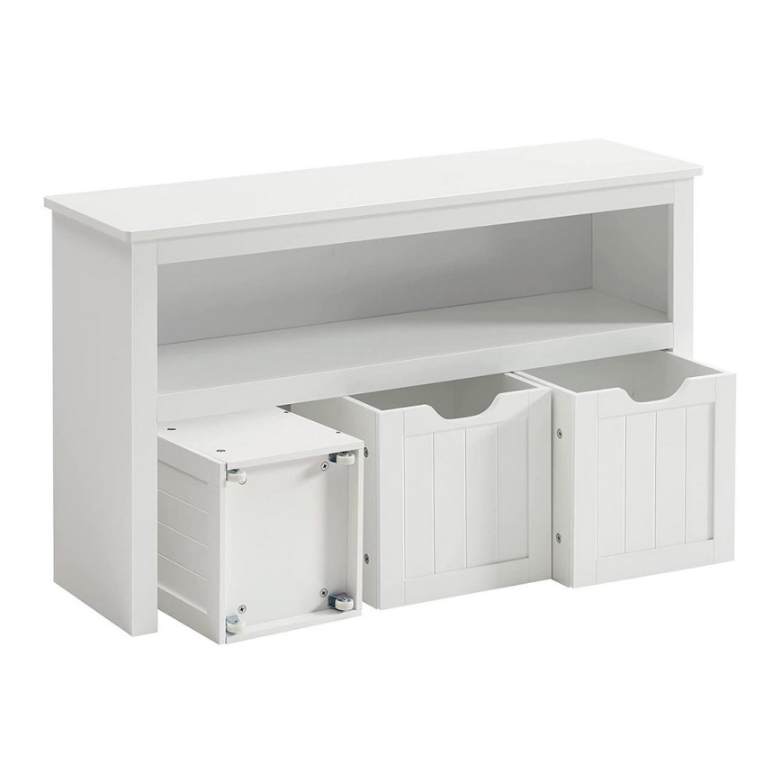 Armário com prateleiras SORELL branco