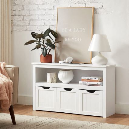 Armário com prateleiras SORELL branco