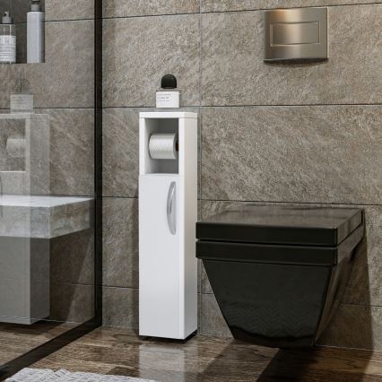 Armário com suporte para papel higiénico STAR 65x15 cm branco