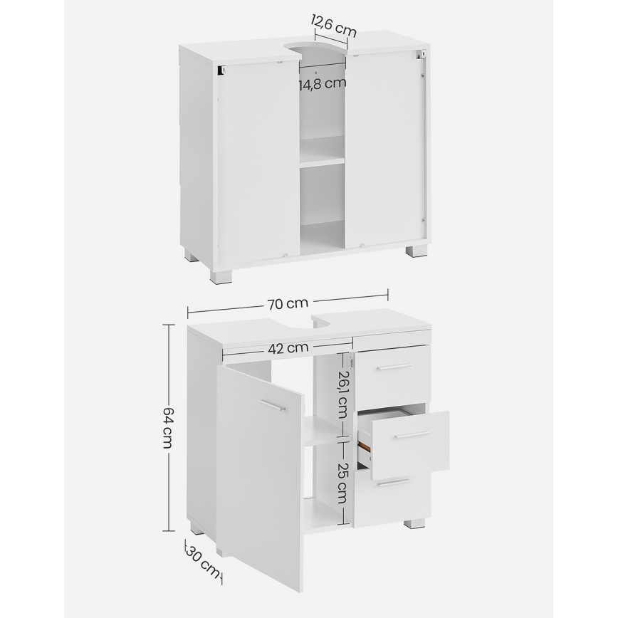 Armário de banheiro NICO branco