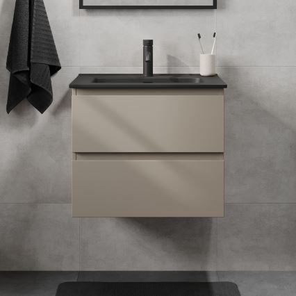 Armário de casa de banho com lavatório CONOR 61 cm marakesh/preto