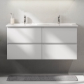 Armário de casa de banho com lavatório HELSINKI 120 cm branco