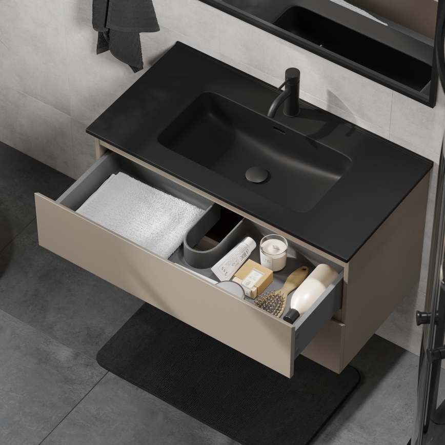 Armário de casa de banho com lavatório KENWOOD 91 cm marakesh/preto