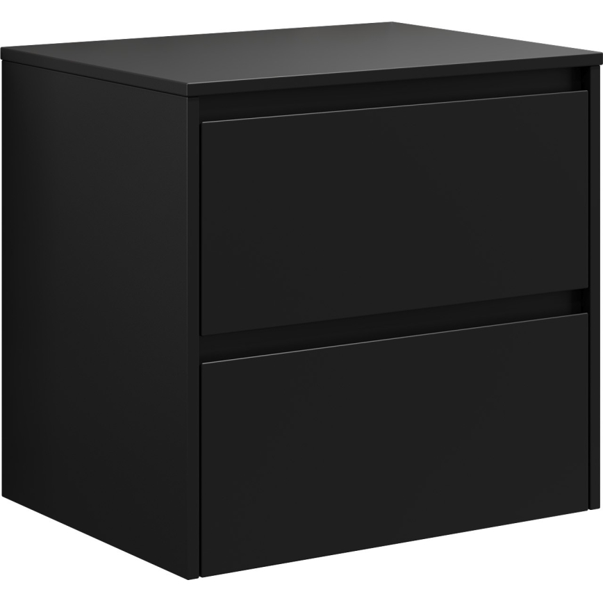 Armário de casa de banho com lavatório TRONDHEIM/VIKEDAL 60x57x46 cm preto/branco