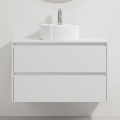 Armário de casa de banho com lavatório TRONDHEIM/VIKEDAL 90x57x46 cm branco