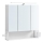 Armário de casa de banho espelhado SKY branco