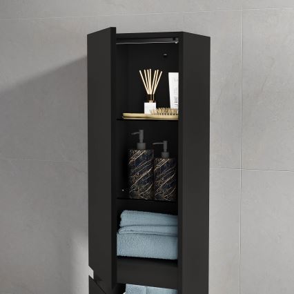 Armário de casa de banho HELSINKI 174 cm preto