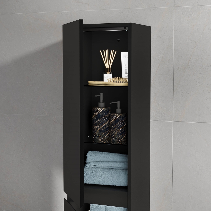 Armário de casa de banho HELSINKI 174 cm preto