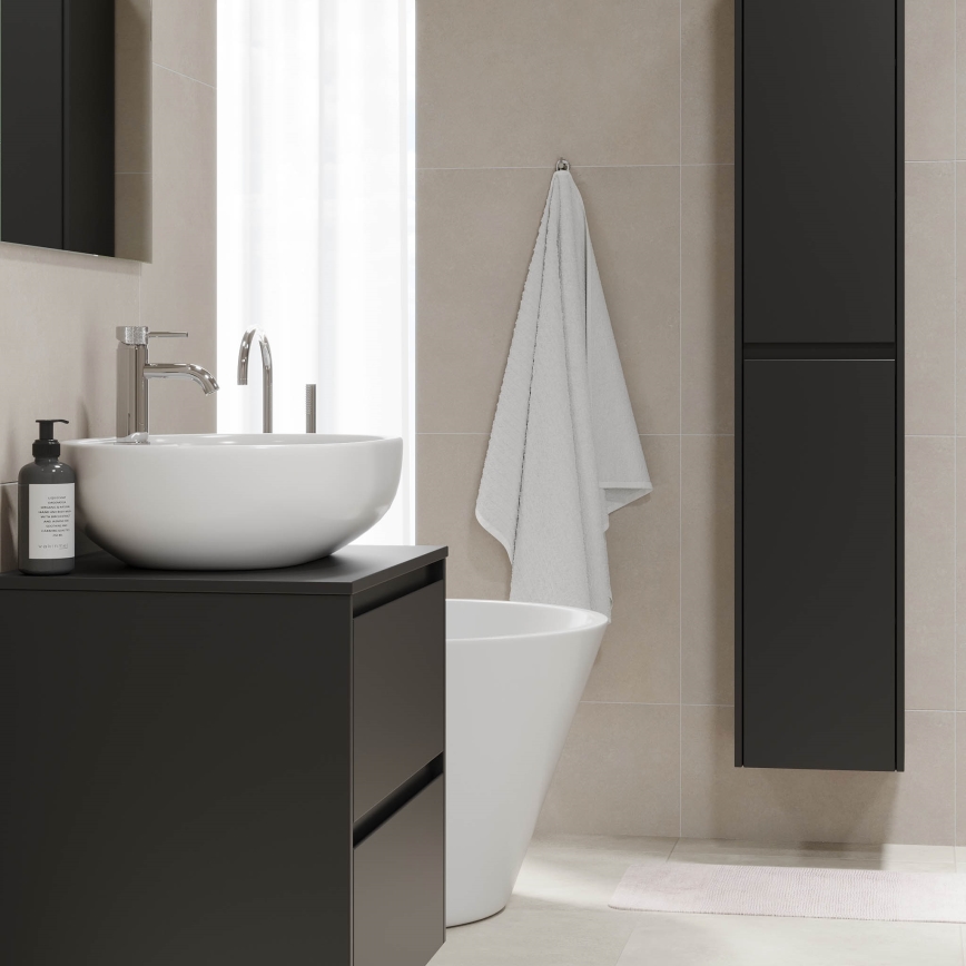 Armário de casa de banho TRONDHEIM 174 cm preto