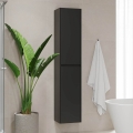 Armário de casa de banho TRONDHEIM 35x174x30 cm preto