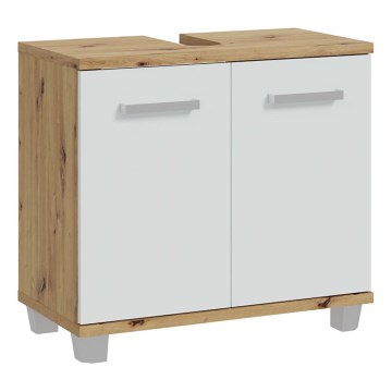 Armário de casa de banho VENOM branco/carvalho artisan