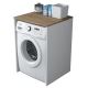 Armário de máquina de lavar RANI 65x91,8 cm branco/castanho