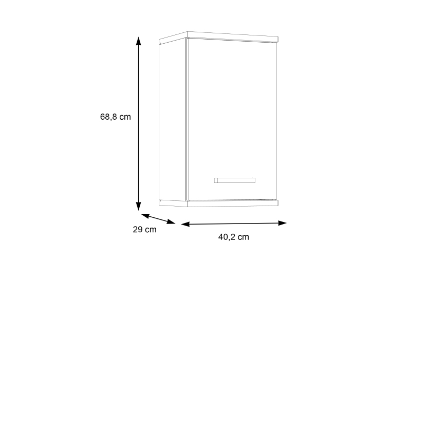 Armário de parede para casa de banho VENOM antracite/castanho
