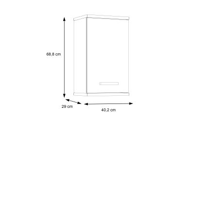 Armário de parede para casa de banho VENOM branco/carvalho sonoma