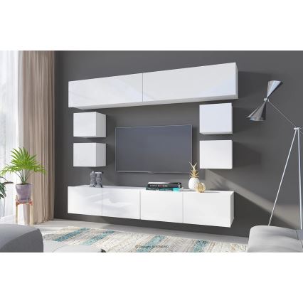 Armário de parede PAVO 34x34 cm branco brilhante