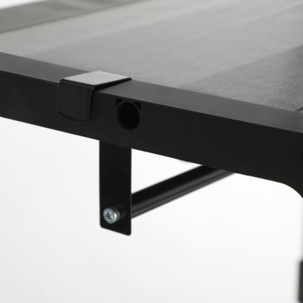 Armário de tecido com prateleiras e varão MATIS 140x174 cm preto