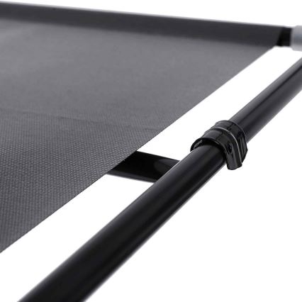 Armário de tecido MATIS 150x175 cm com prateleiras e barra para cabides, cinzento