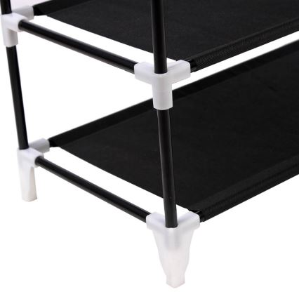 Armário de tecido para arrumação com prateleiras MATIS 58x160 cm, preto