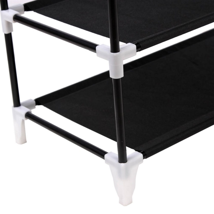 Armário de tecido para arrumação com prateleiras MATIS 58x160 cm, preto