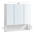 Armário espelhado de casa de banho LED SKY 70x70x16 cm 230V branco