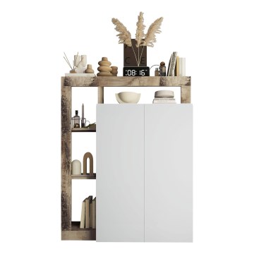 Armário LENOR branco/bordo