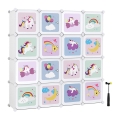 Armário modular infantil com caixas de arrumação ANET colorido