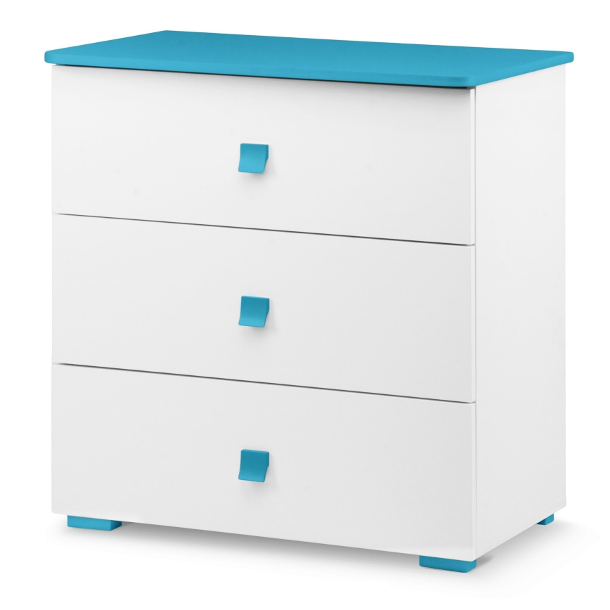 Armário PABIS 87x83 cm branco/azul