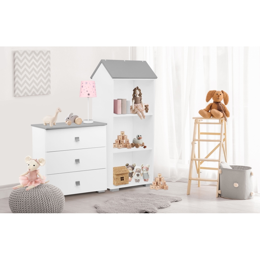 Armário PABIS 87x83 cm branco/cinzento