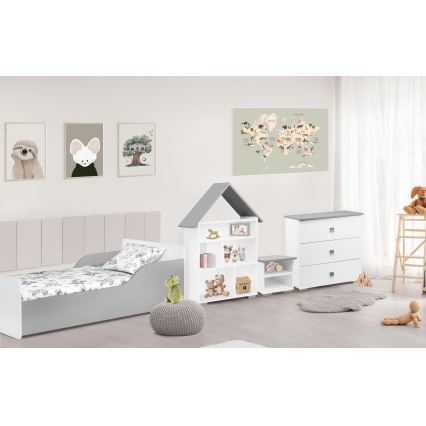 Armário PABIS 87x83 cm branco/cinzento