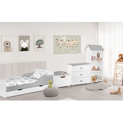 Armário PABIS 87x83 cm branco/cinzento