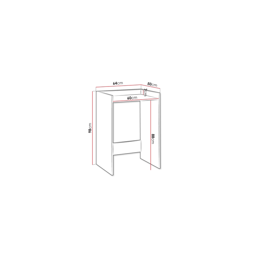 Armário para máquina de lavar POLA 98x64 cm branco