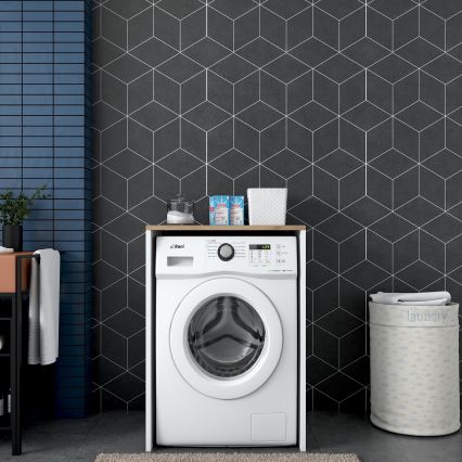 Armário para máquina de lavar RANI 65x91,8 cm branco/marrom