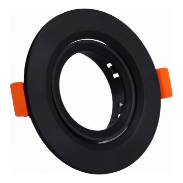 Aro para luminária de embutir GU10, Ø 9 cm, preto
