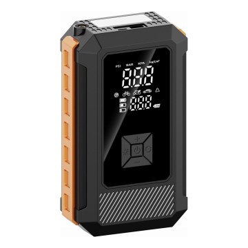 Arrancador portátil multifuncional com compressor 8000 mAh