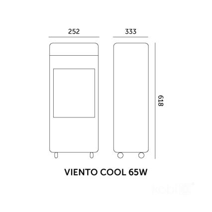 Arrefecedor de ar portátil VIENTO COOL 65W/230V branco + controlo remoto