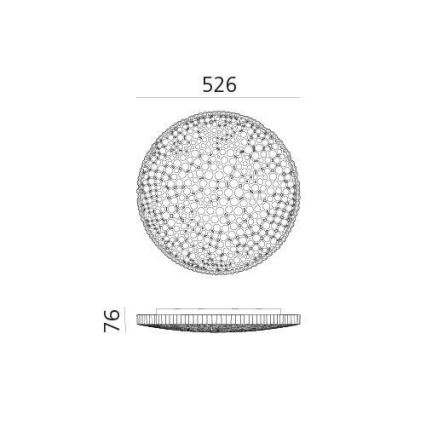 Artemide 0210010APP - Iluminação de teto LED com regulação CALIPSO LED/50W/230V 3000K