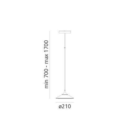 Artemide 0351030A - Candeeiro suspenso LED ORSA LED/8,5W/230V 3000K diâmetro 21 cm