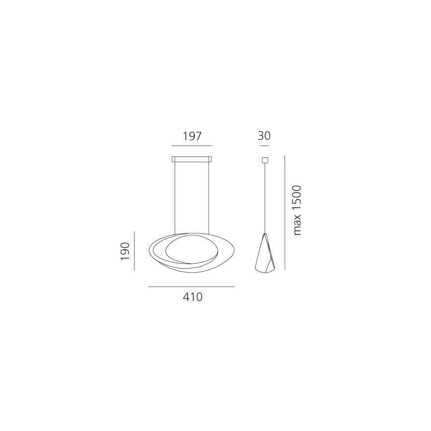 Artemide 1182010A - Candeeiro suspenso LED com regulação CABILDO LED/44W/230V 3000K