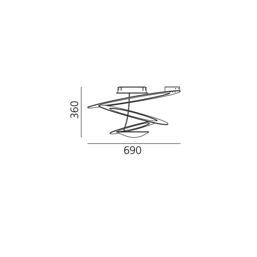 Artemide 1255110A - Iluminação de teto LED com regulação PIRCE LED/44W/230V 3000K branco